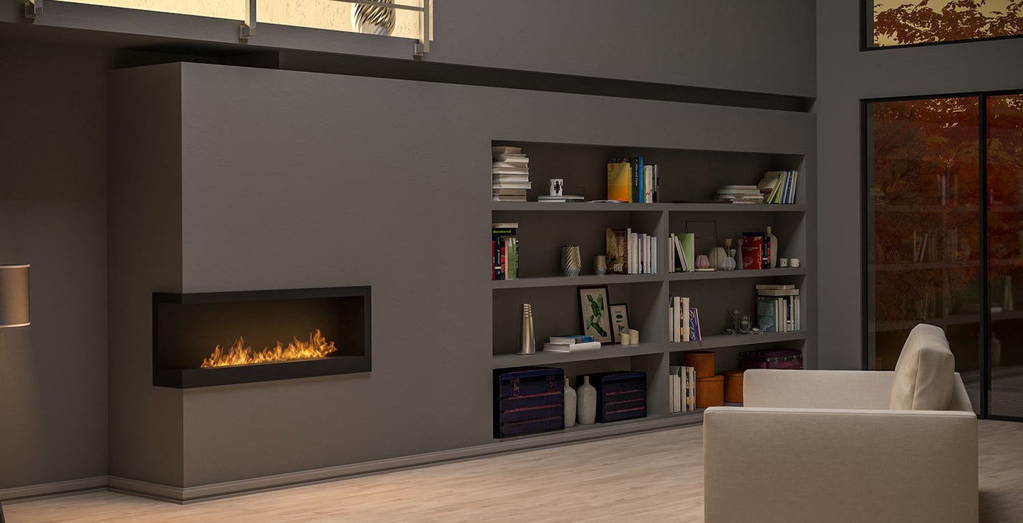 Biokamīns Cornia 120/45/20 cm melns - N1 Home