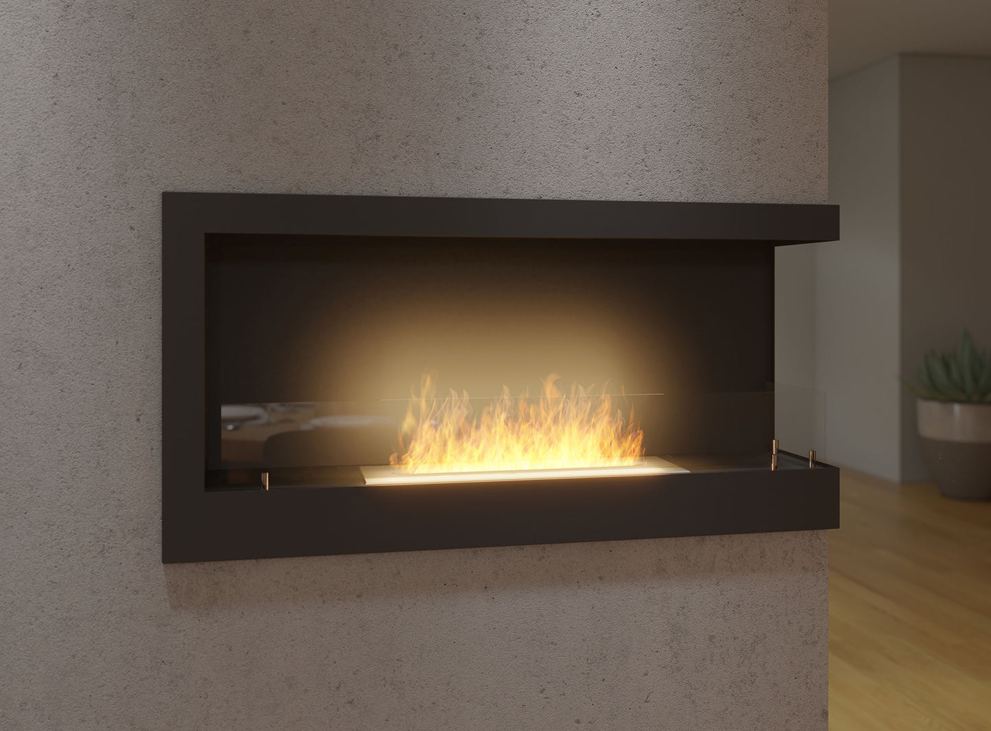 Biokamīns Cornia 90/45/24 cm melns - N1 Home