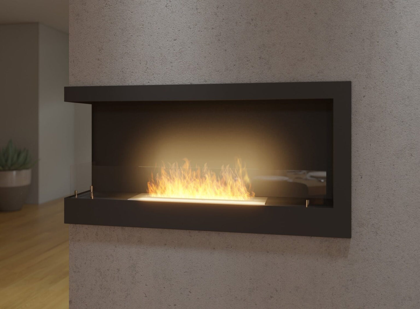 Biokamīns Cornia 90/45/24 cm melns - N1 Home