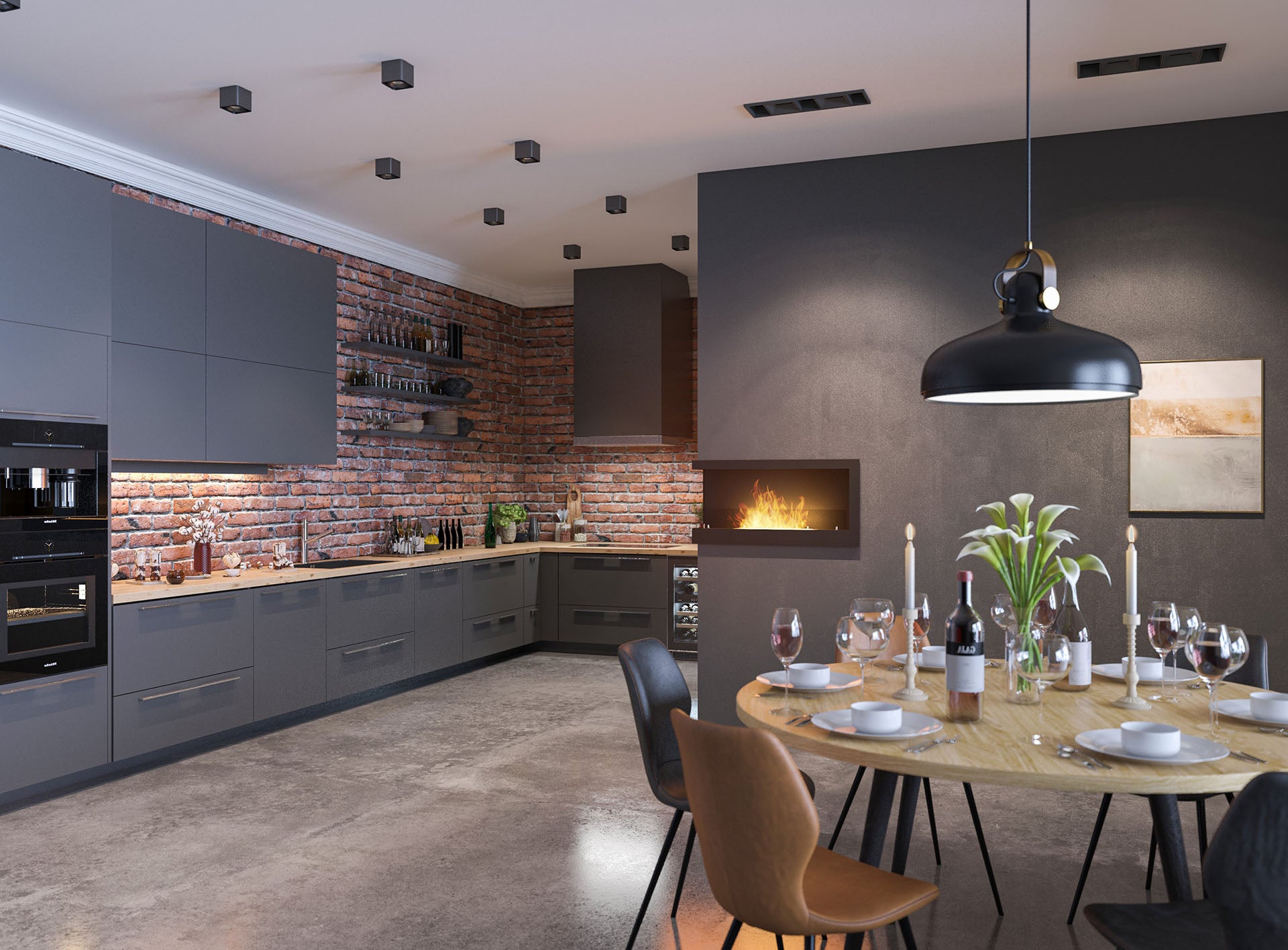 Biokamīns Cornia 90/45/24 cm melns - N1 Home