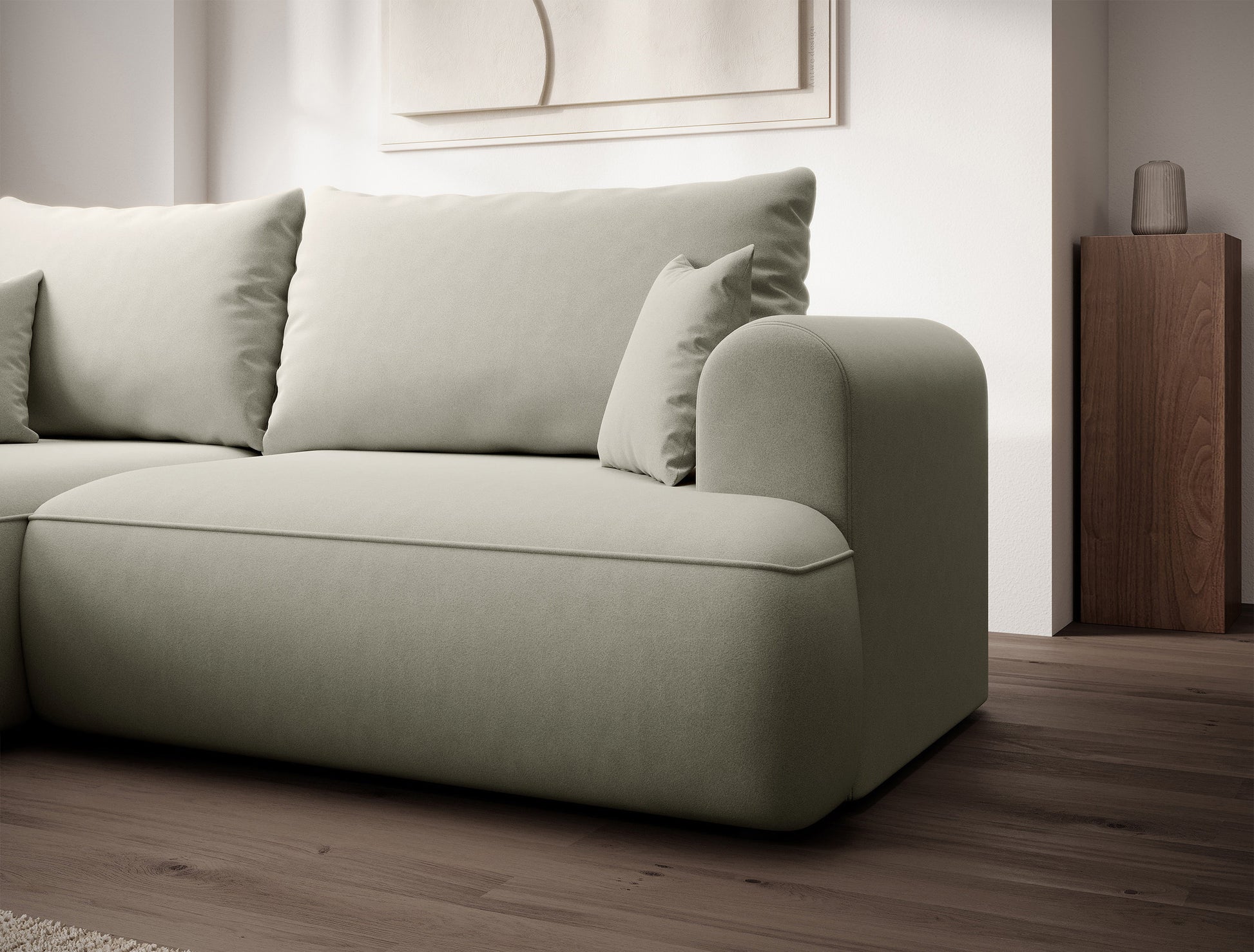 Dīvāns Ovors mini 238/93/156 cm Castel 03 - N1 Home