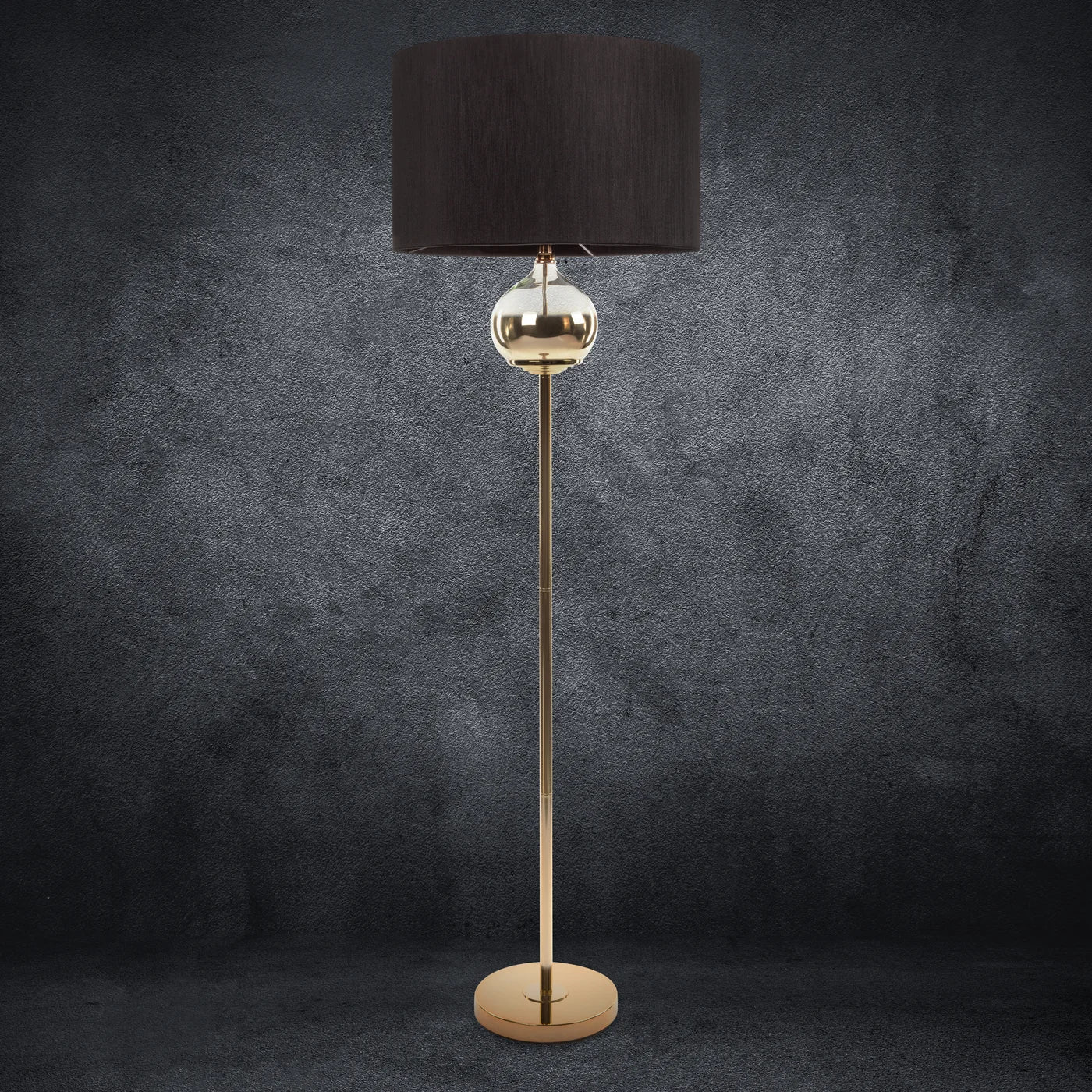 Stāvlampa Caro 50 x 159 cm melns/zelts - N1 Home