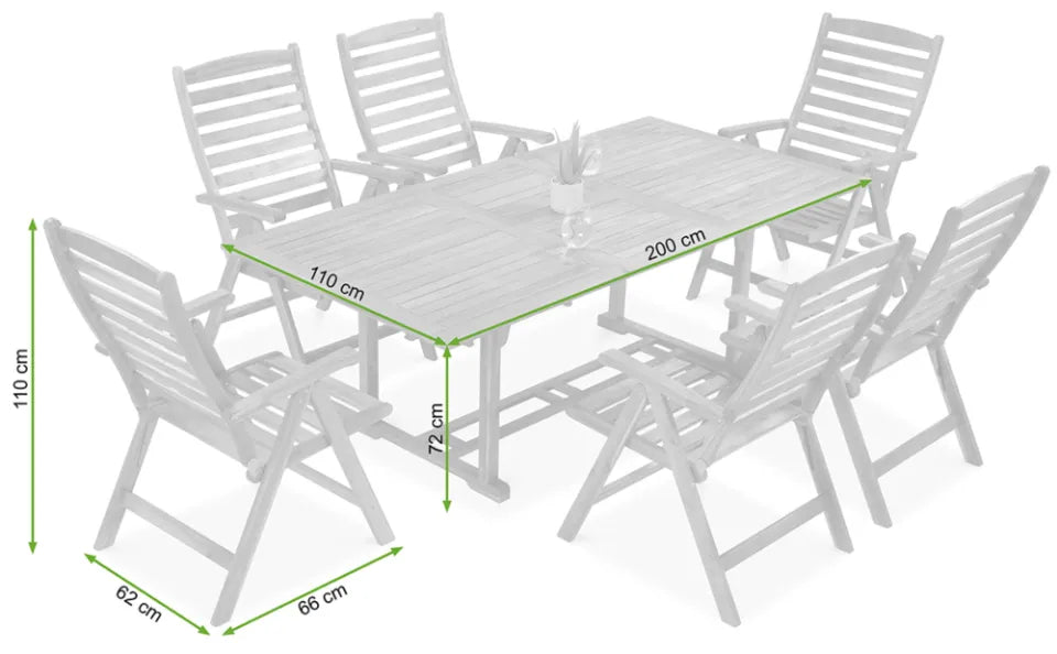 Koka dārza komplekts Akada Kubo akācija - N1 Home