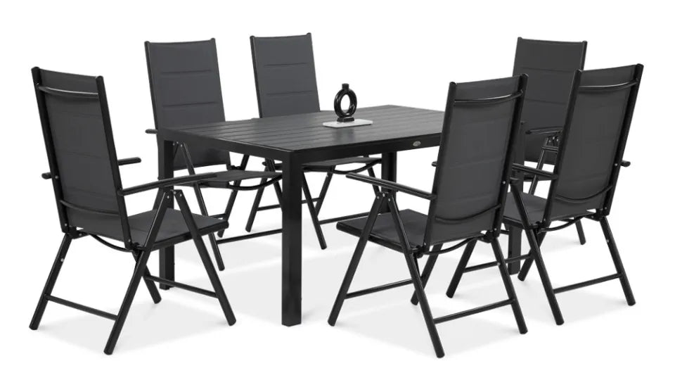 Dārza mēbeles Sidny melns/pelēks - N1 Home