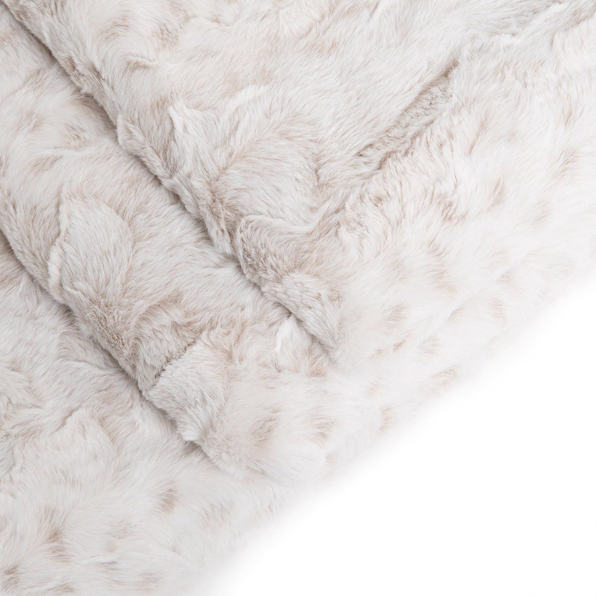 Sega Marči, izgatavota no truša kažokādas imitācijas 150x200 cm bēšs - N1 Home