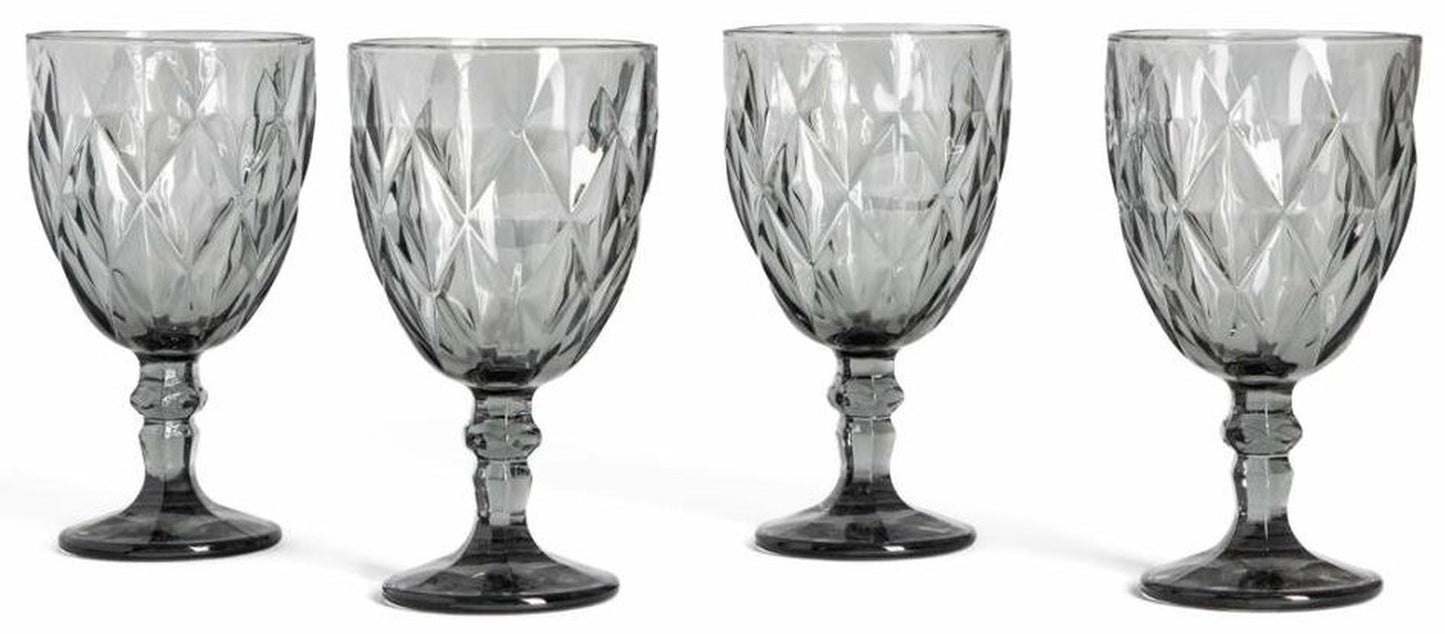 Vīna glāžu komplekts Luns 340 ml grafīts - N1 Home