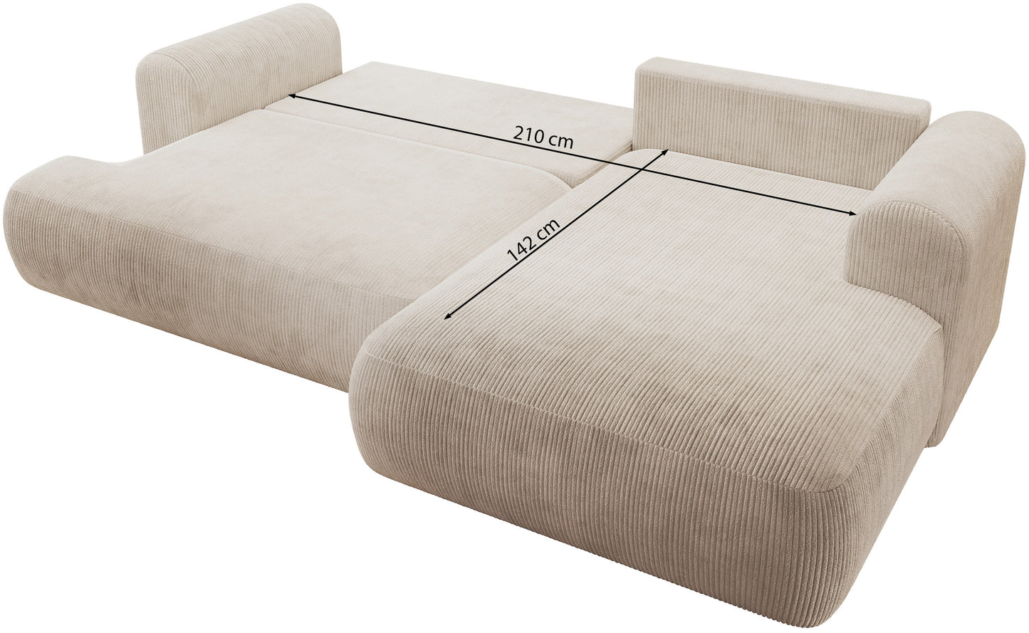 Dīvāns Ovors 93/260/165 cm Lincoln D 09 - N1 Home