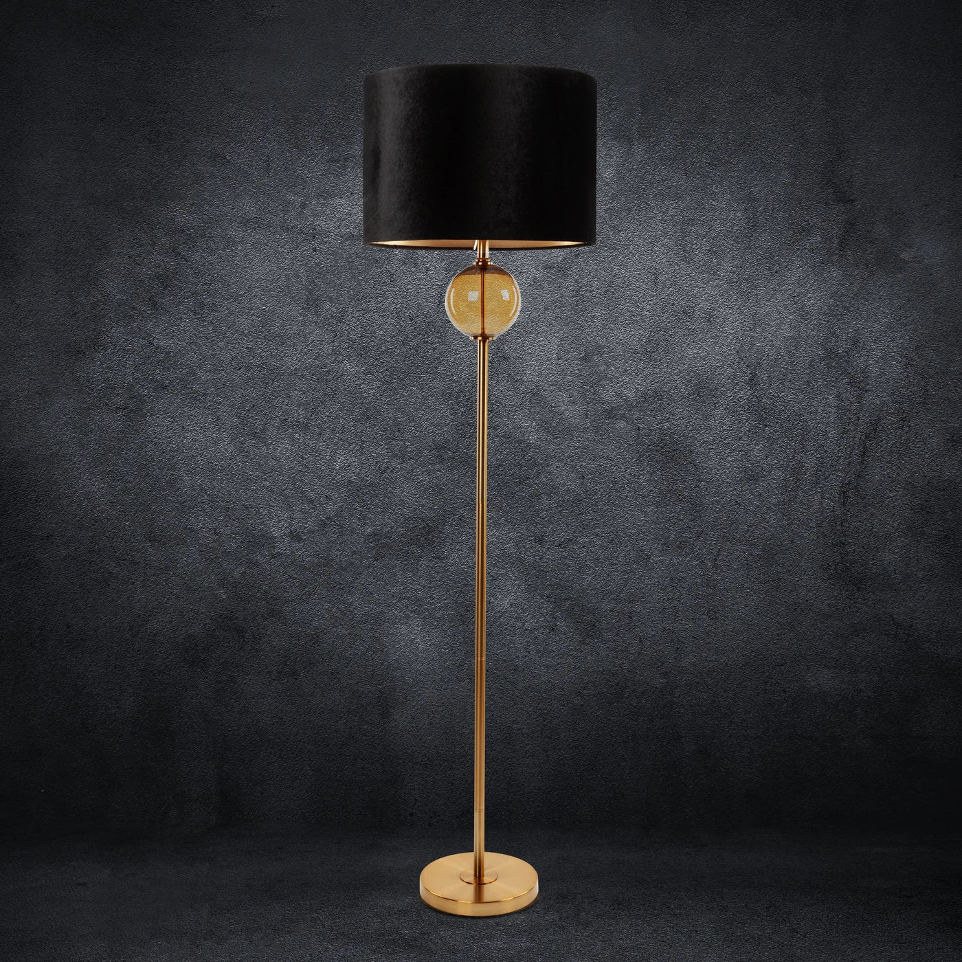 Stāvlampa Leory 46 x 165 cm melns, zelts - N1 Home