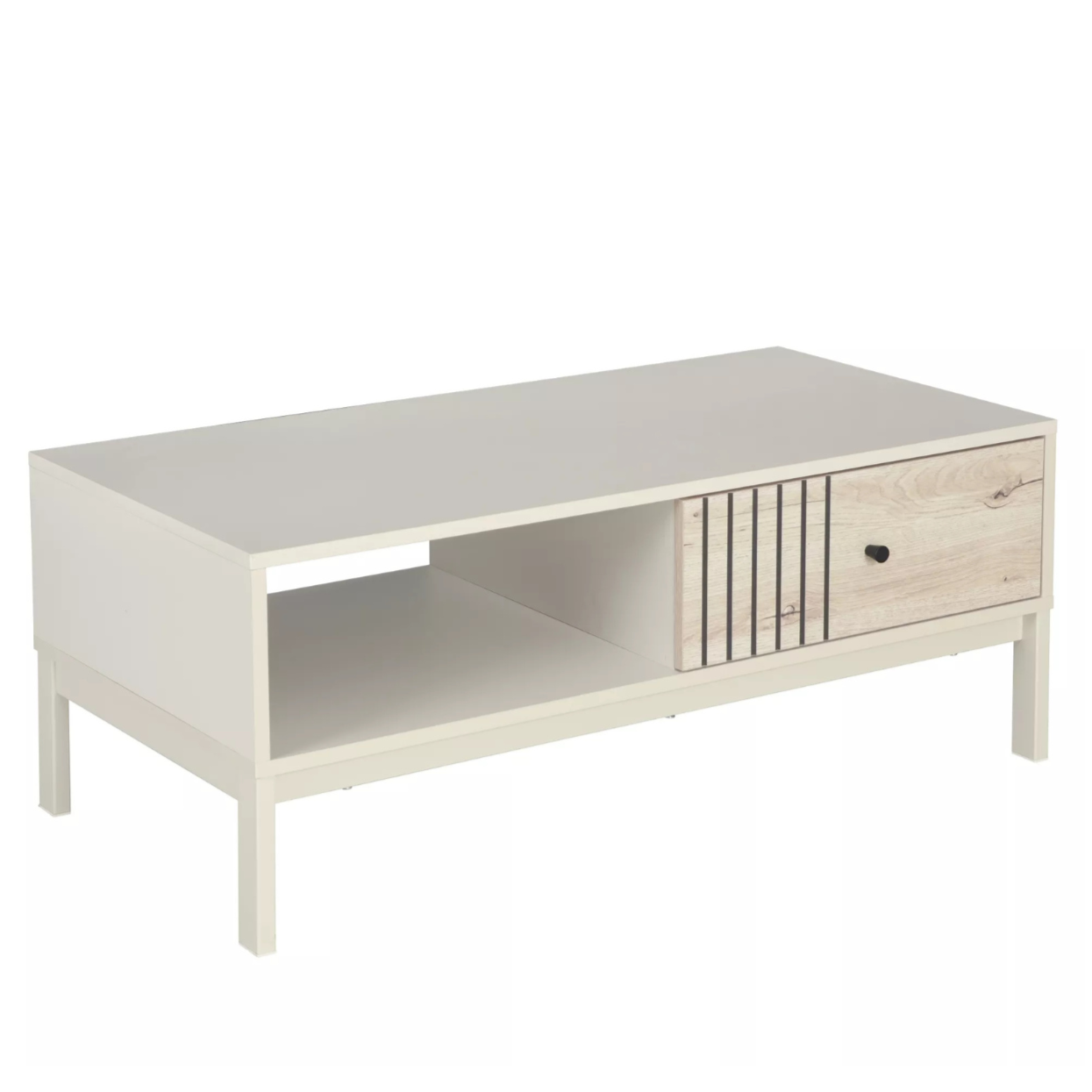 Kafija sgalds Frosi 40/50/100 cm netīri balta/ozols - N1 Home