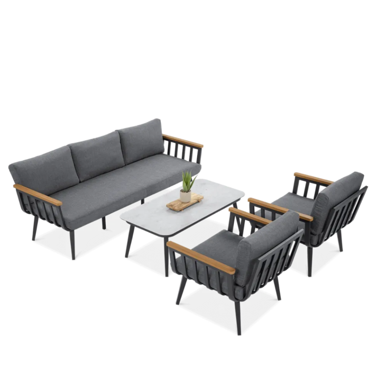 Balkona mēbeles Stelli Kafe pelēks - N1 Home