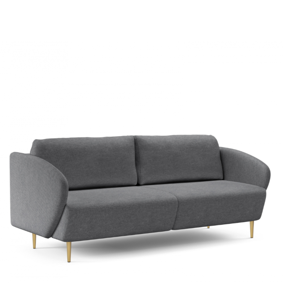 Dīvāns Nao 212/95/98 cm Uni 8800 Titanium/zelts kājas - N1 Home