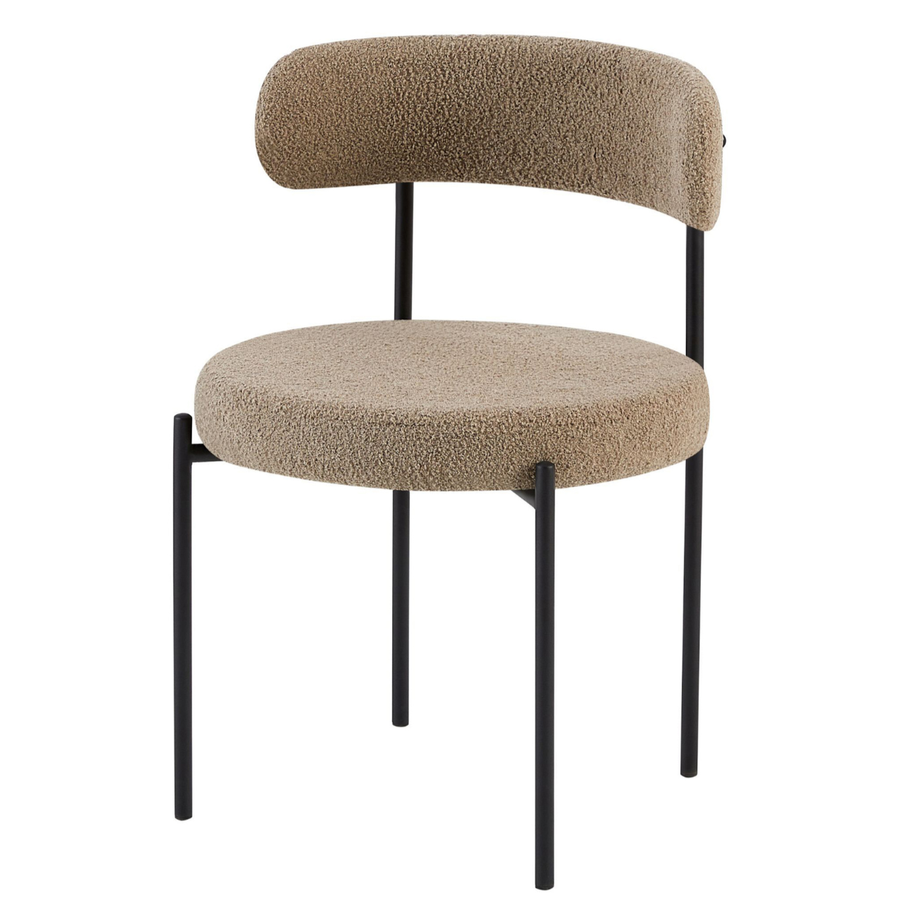 Krēsls Femisa 77/50/55 cm tumši bēšs bukle - N1 Home