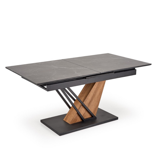 Galds Volans 140/90/67 cm melns marmors/ozols