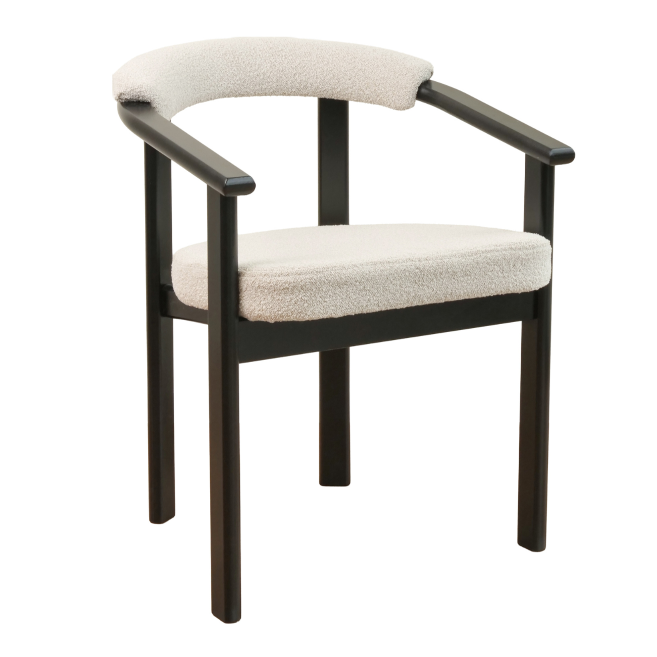 Krēsls Finis 73/56/55 cm melns/bēšs buklē - N1 Home