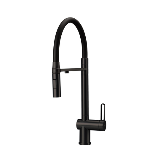 Virtuves jaucējkrāns ar ūdens filtra pieslēgumu un elastīgu snīpi Magnetic 549 mm nero - N1 Home