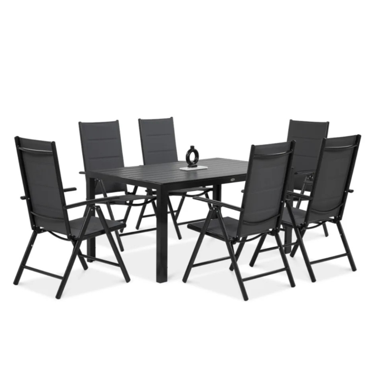 Dārza mēbeles Sidny melns/pelēks - N1 Home