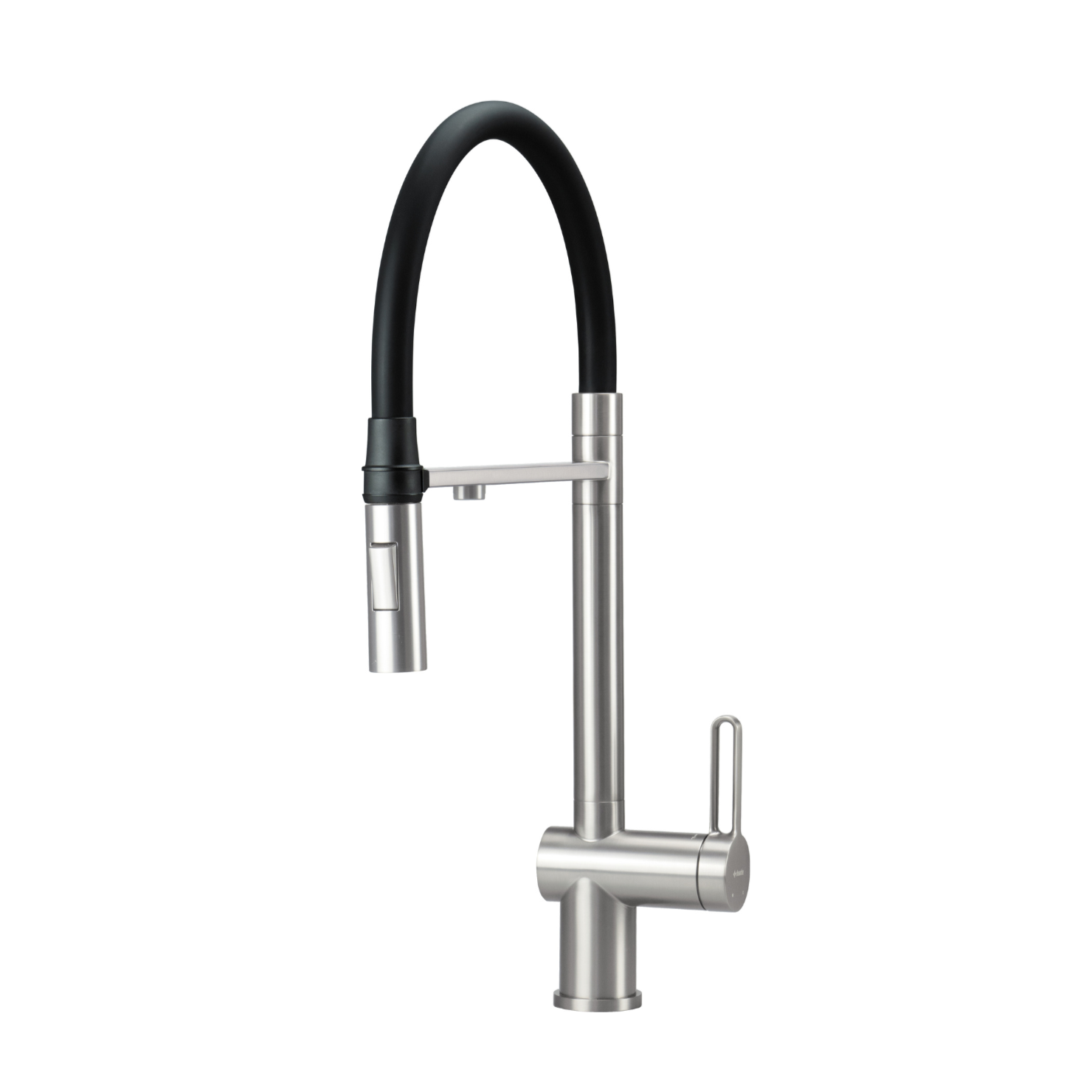 Virtuves jaucējkrāns ar ūdens filtra pieslēgumu un elastīgu snīpi Magnetic 549 mm matēts tērauds - N1 Home