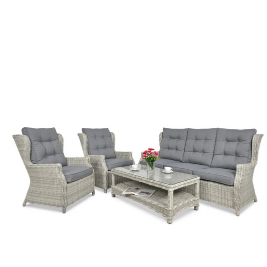 Dārza komplekts Trivo 3 pelēks/balts - N1 Home