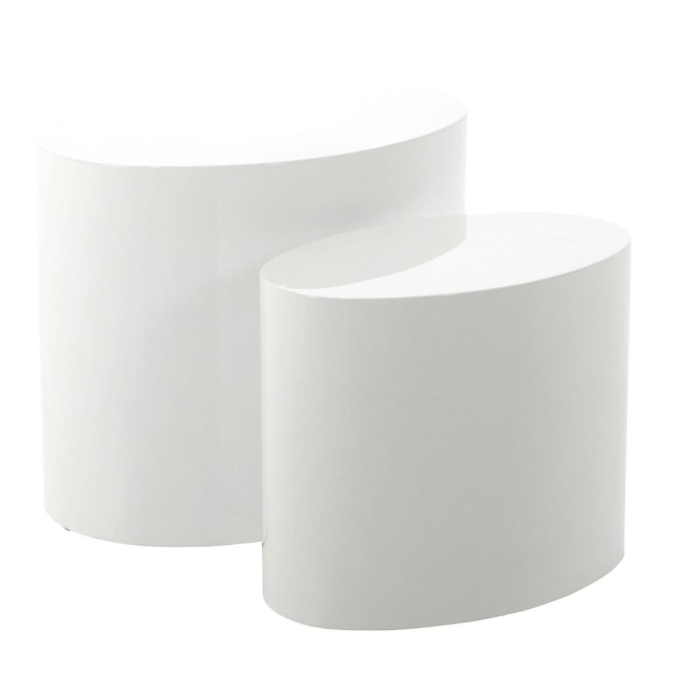 Kafijas galds Mic 48x33x40 cm, 40x24,5x33 cm balts - N1 Home