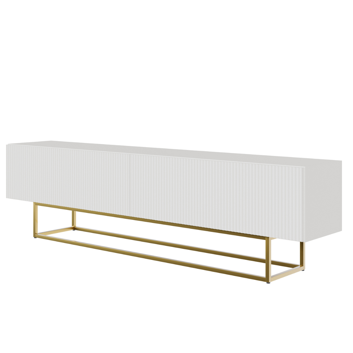 TV skapis Velda 175/46/31 cm balts/zelts - N1 Home