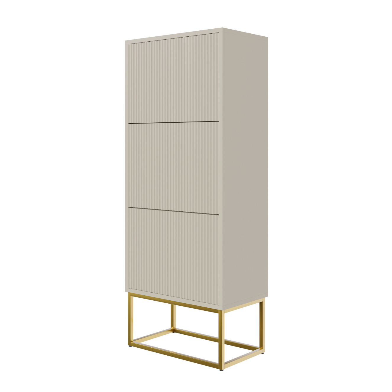 Apavu skapis Velda 50/30/125 cm bēšs/zelts
