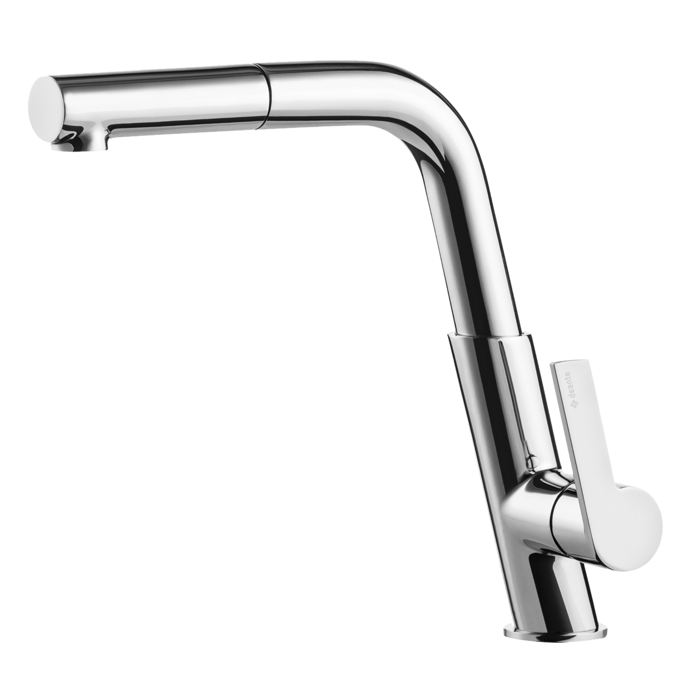 Virtuves jaucējkrāns ar izvelkamu snīpi Silia 253 mm hroms - N1 Home