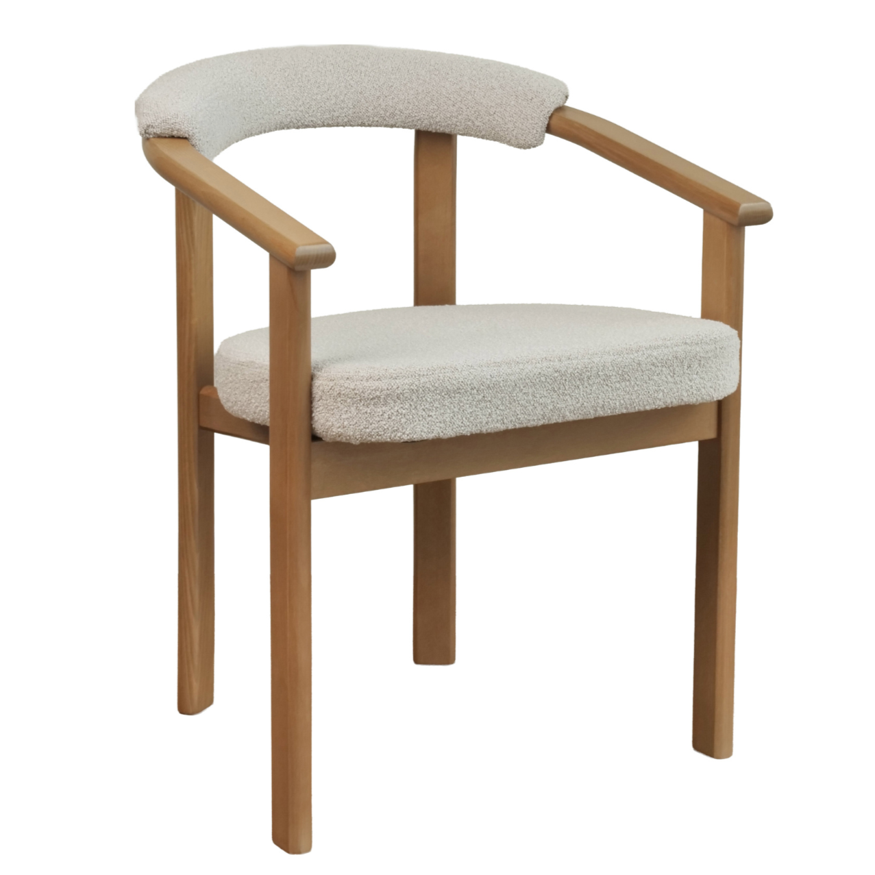 Krēsls Finis 73/56/55 cm eļļots ozols/bēšs buklē - N1 Home