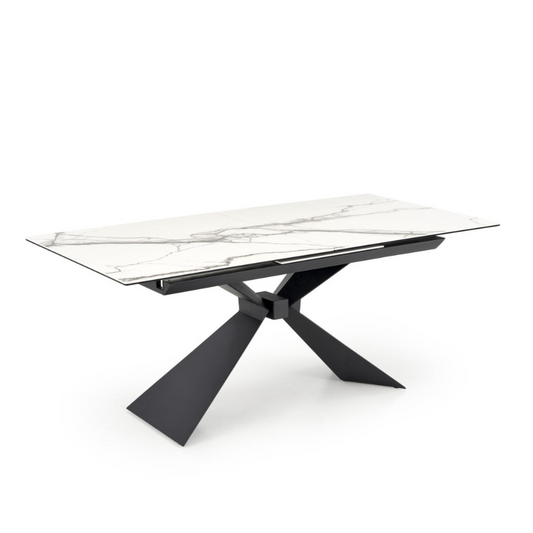 Galds Luciar 180/90/76 cm balts marmors/melns - N1 Home