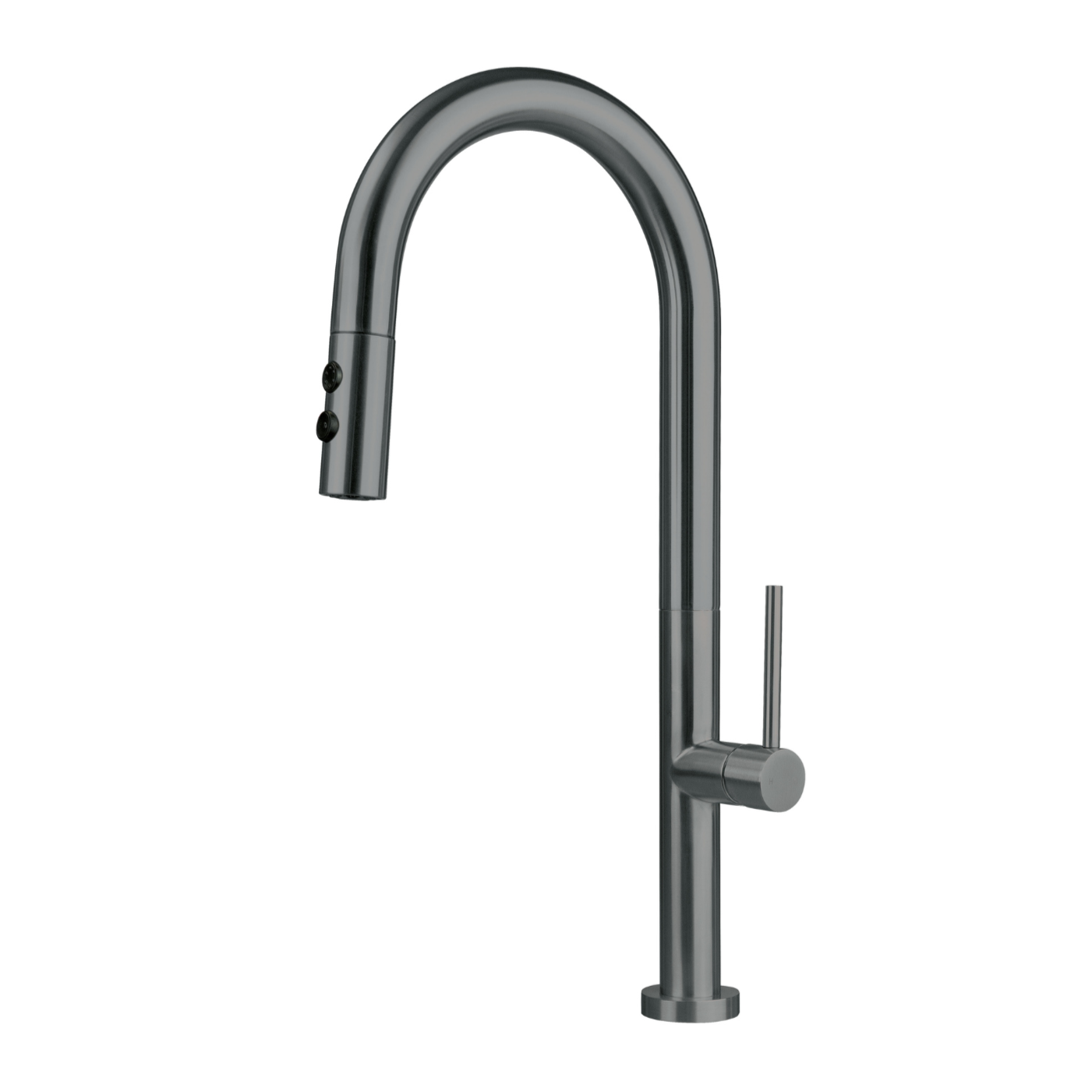 Virtuves jaucējkrāns ar izvelkamu snīpi - 2 veidu strūklas Olfato 451 cm titanium - N1 Home