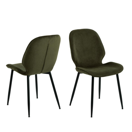 Krēsls Fems (4 gab) 47/57/85 cm olīvzaļaš - N1 Home