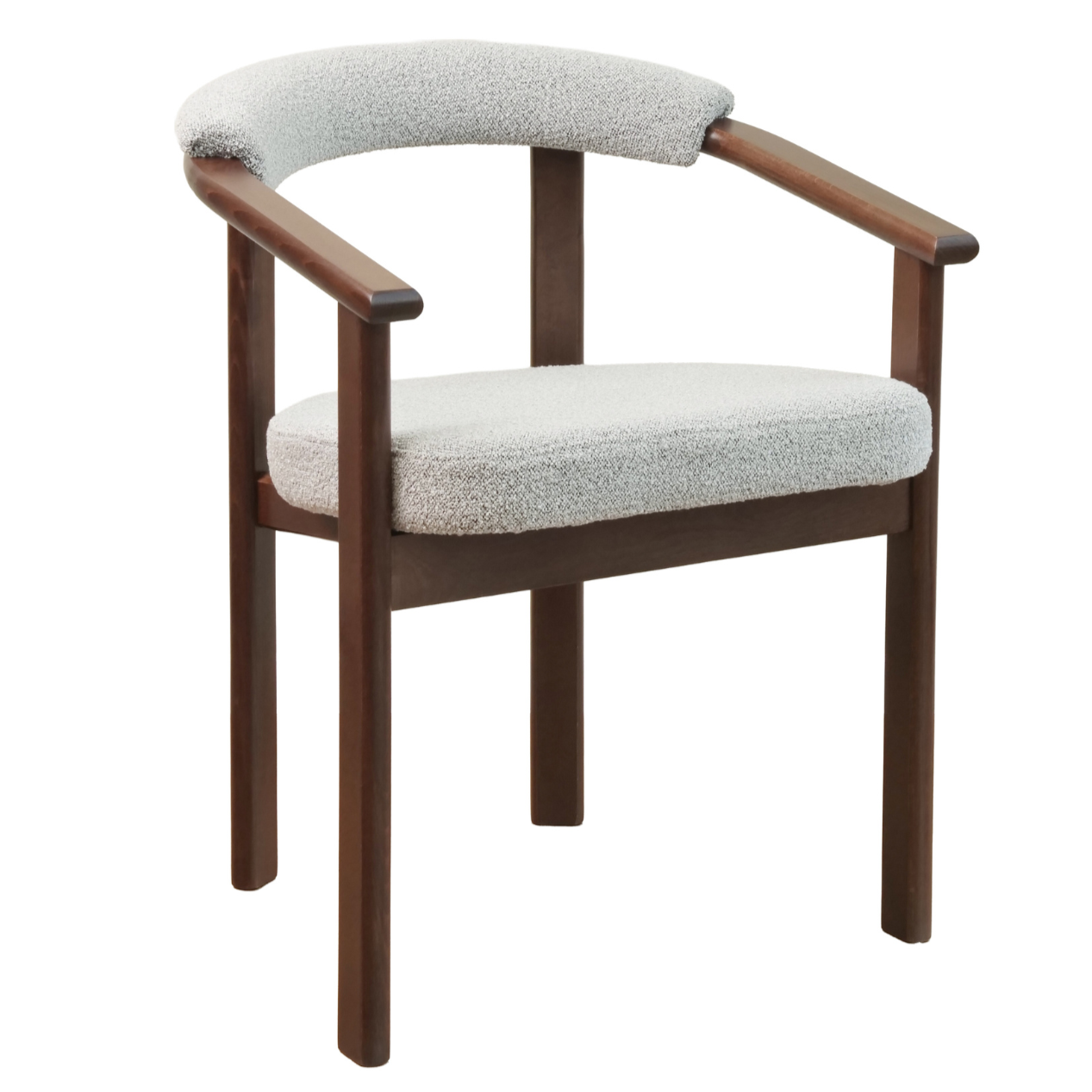 Krēsls Finis 73/56/55 cm gaiši valrieksta/gaiši pelēka buklē - N1 Home