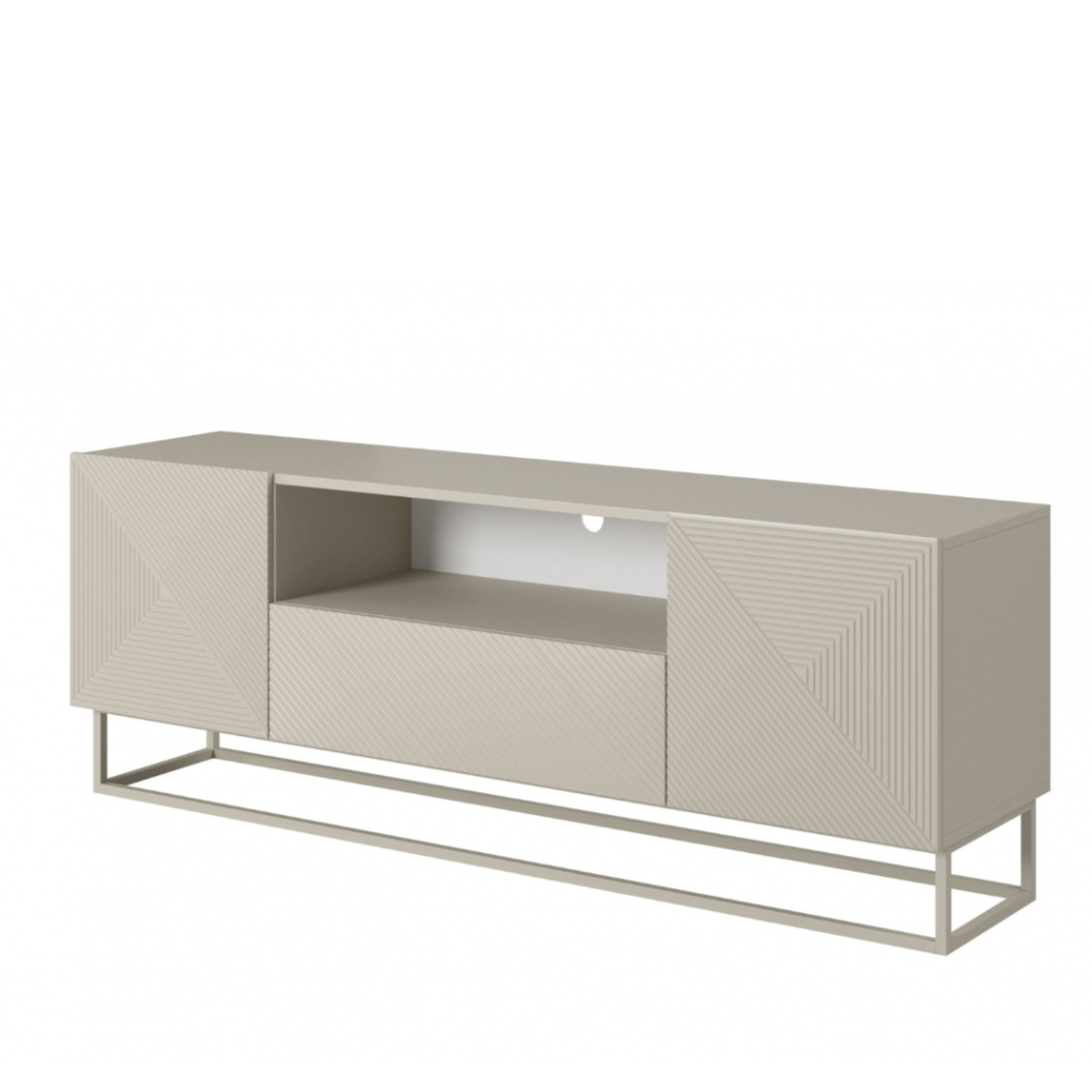 OSLO RTV kumode uz metāla kājām 167/60/40 cm kašmirs/kašmirs - N1 Home