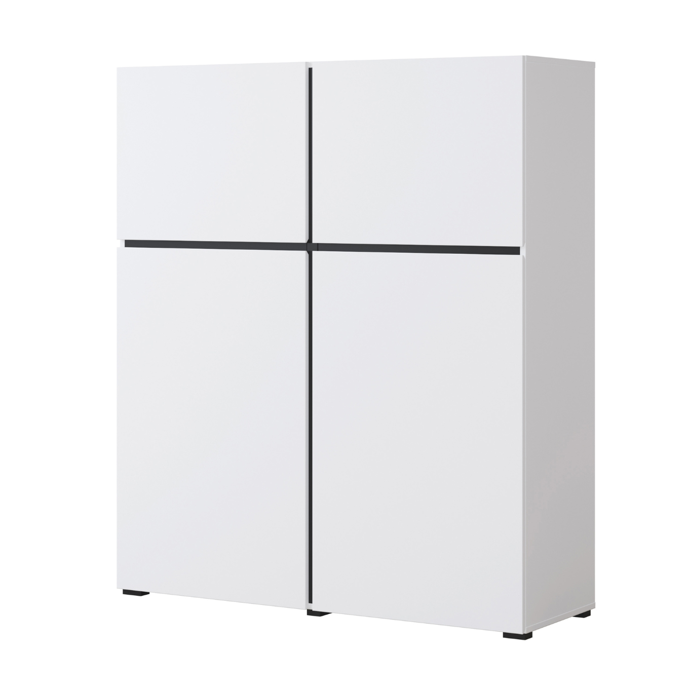 Kumode Kruzat 119/139/40 cm balts