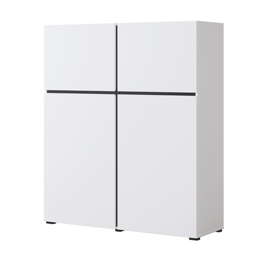 Kumode Kruzat 119/139/40 cm balts