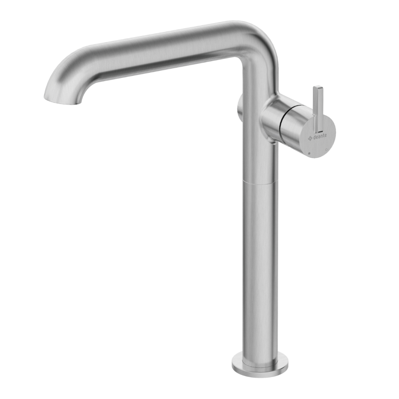 Izlietnes maisītājs, augsts, ar taisnstūra snīpi Silia 305 mm matēts tērauds - N1 Home