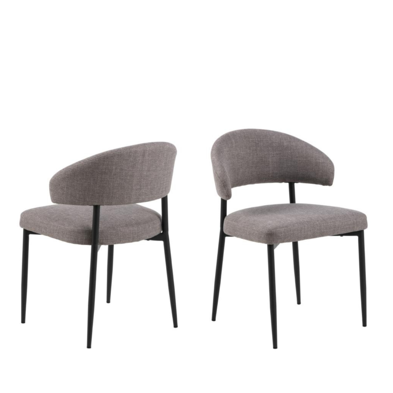 Krēsls Edins 56/55/77 cm gaiši pelēks/brūns - N1 Home