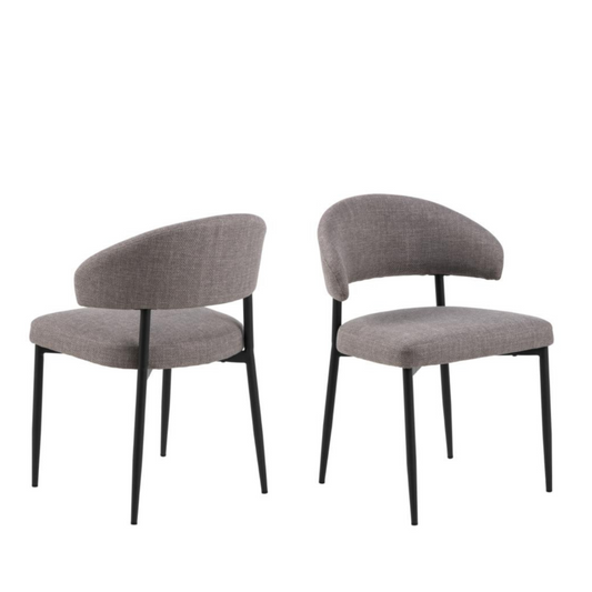 Krēsls Edins 56/55/77 cm gaiši pelēks/brūns - N1 Home