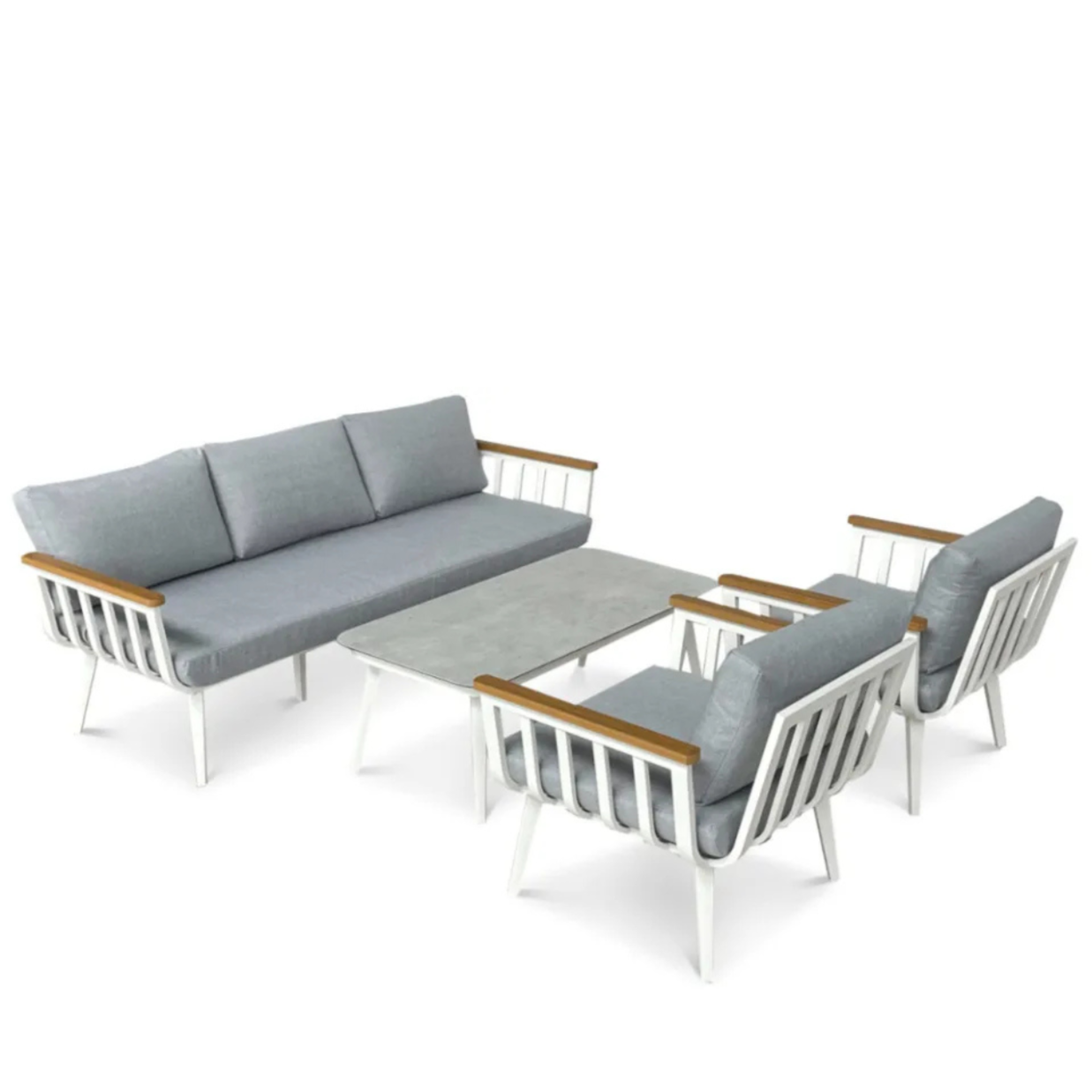 Balkona mēbeles Stelli Kafe balts - N1 Home