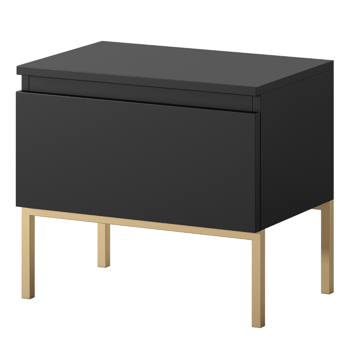 Naktsgaldiņš Bommo 43/49/32 cm melns/zelts