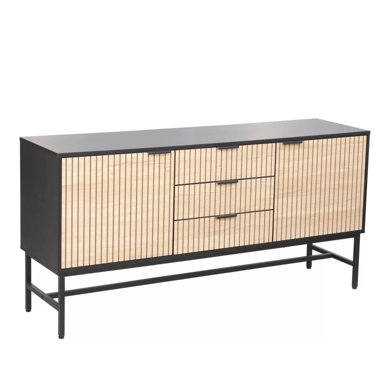 Kumode Maros 75/40/150 cm ozols/melns - N1 Home