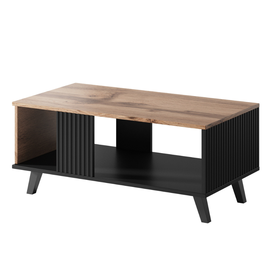 Kafijas galdiņš Berlin 92/50/40 cm Votan ozols/melns - N1 Home