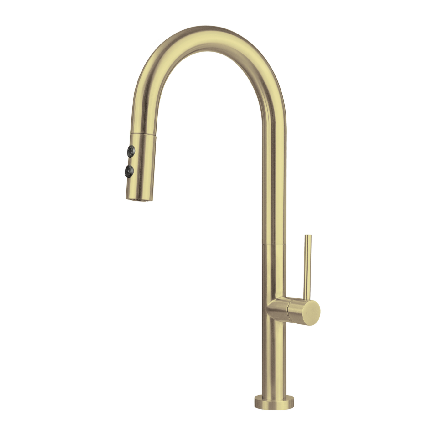 Virtuves jaucējkrāns ar izvelkamu snīpi - 2 veidu strūklas Olfato 451 cm matēts zelts - N1 Home
