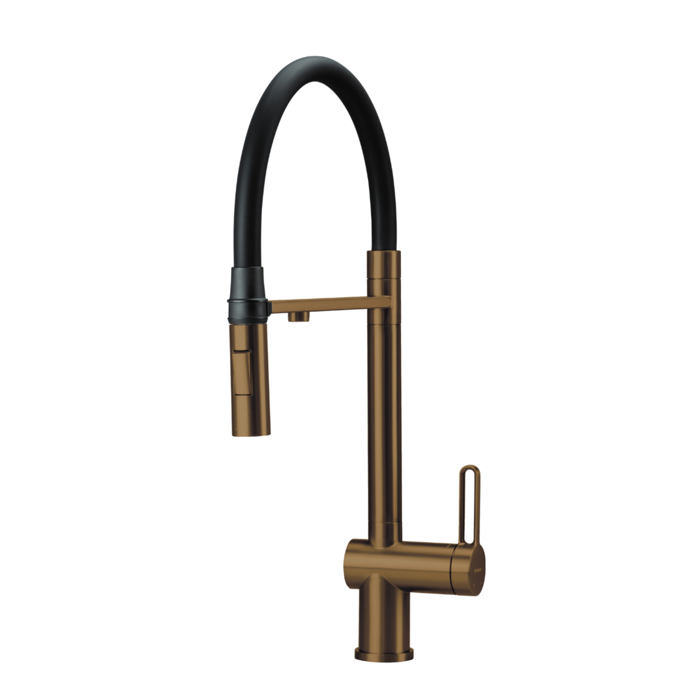 Virtuves jaucējkrāns ar ūdens filtra pieslēgumu un elastīgu snīpi Magnetic 549 mm matēta bronza - N1 Home