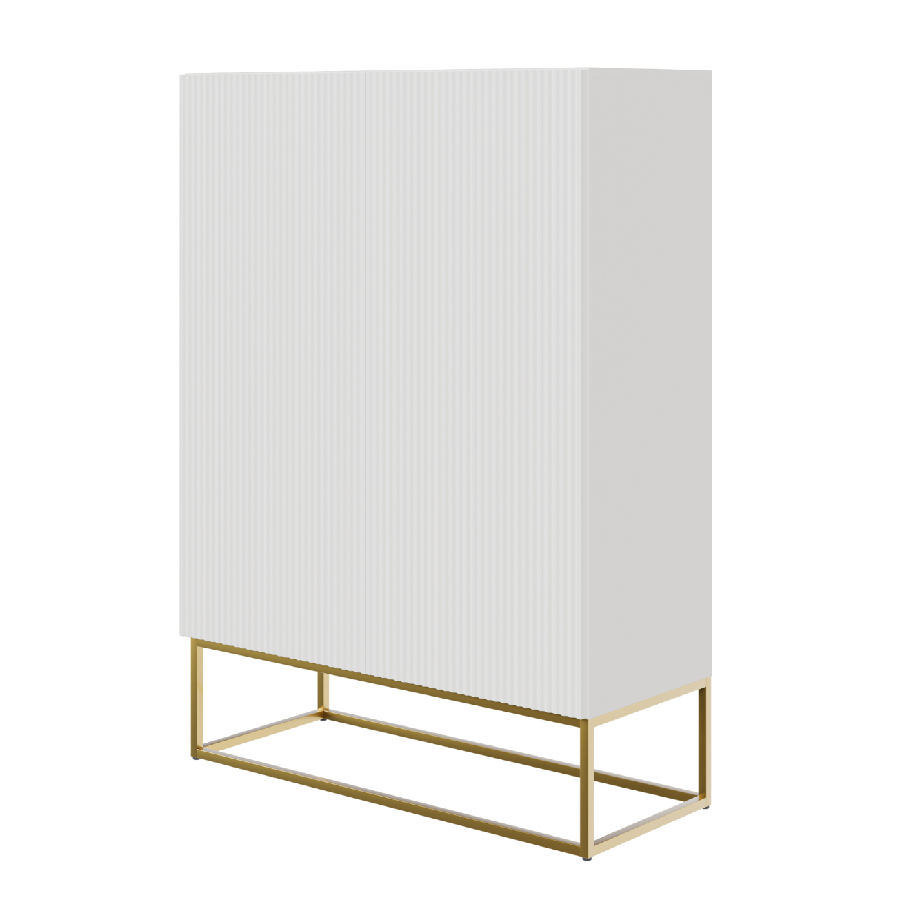 Kumode Velda 90/125/38 cm balts/zelts - N1 Home