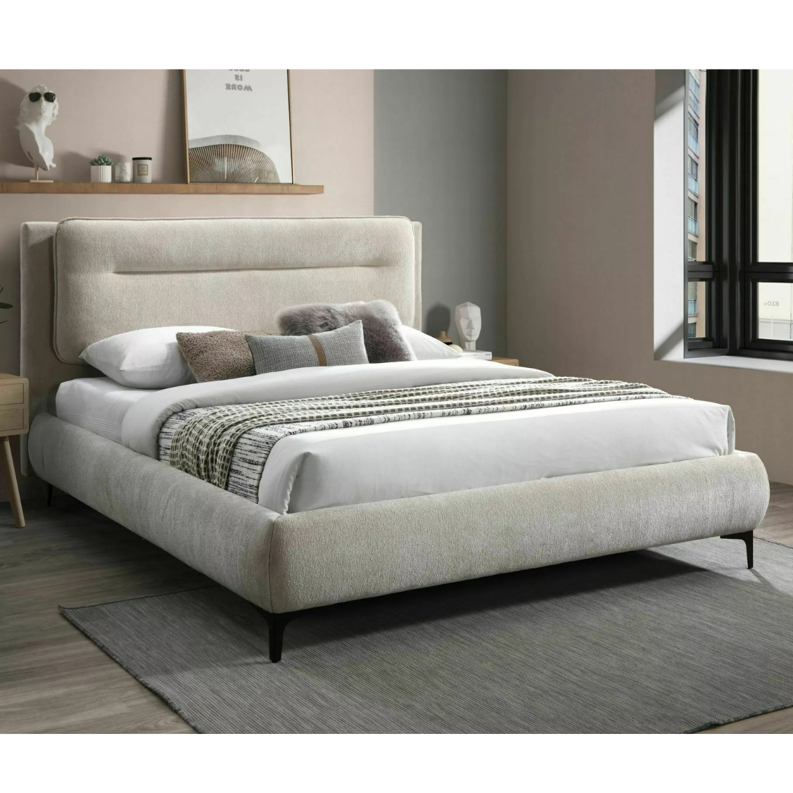 Gulta Nikos 160/200 cm bēšs - N1 Home