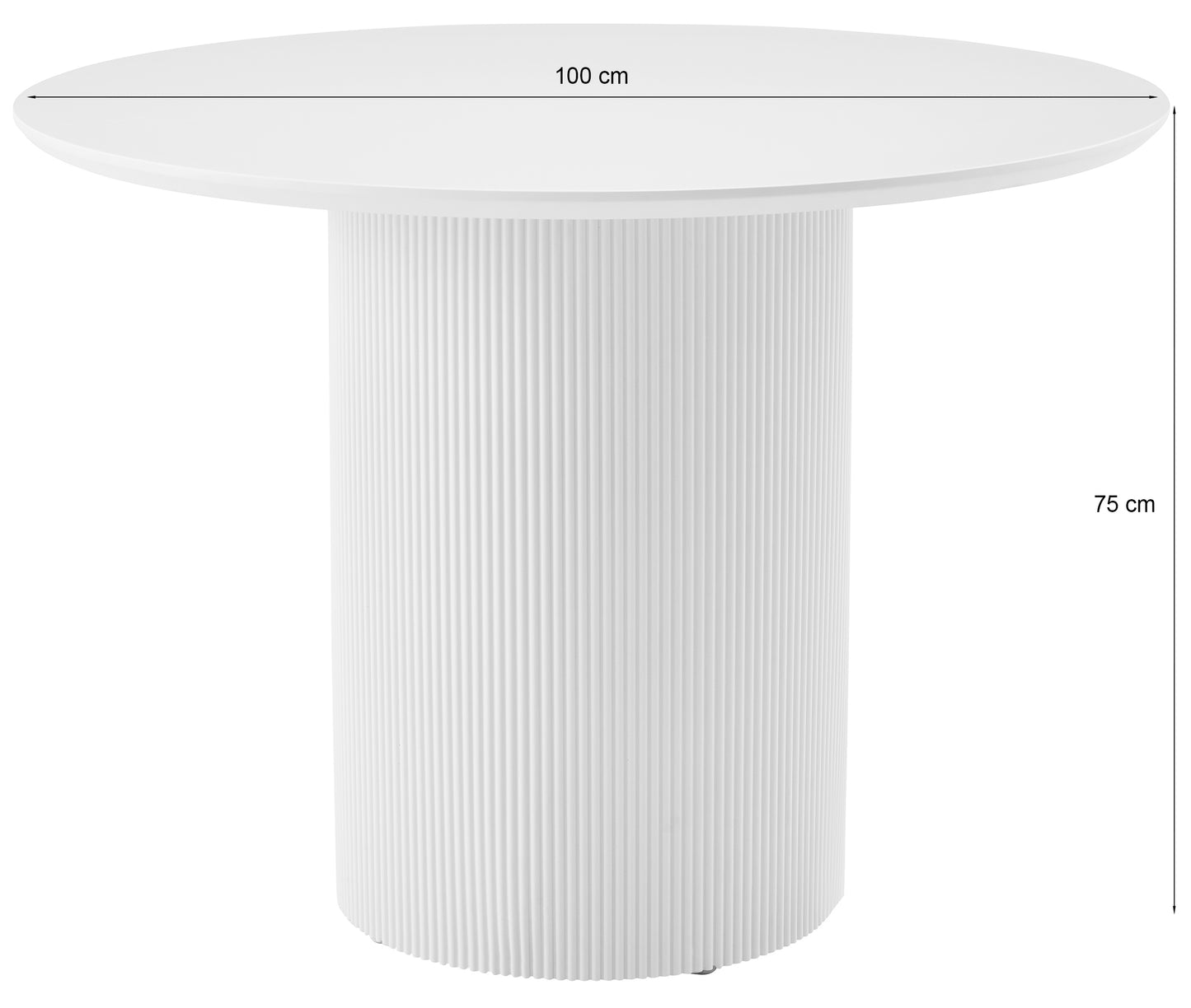 Galds Trual 75/100/100 cm melns - N1 Home