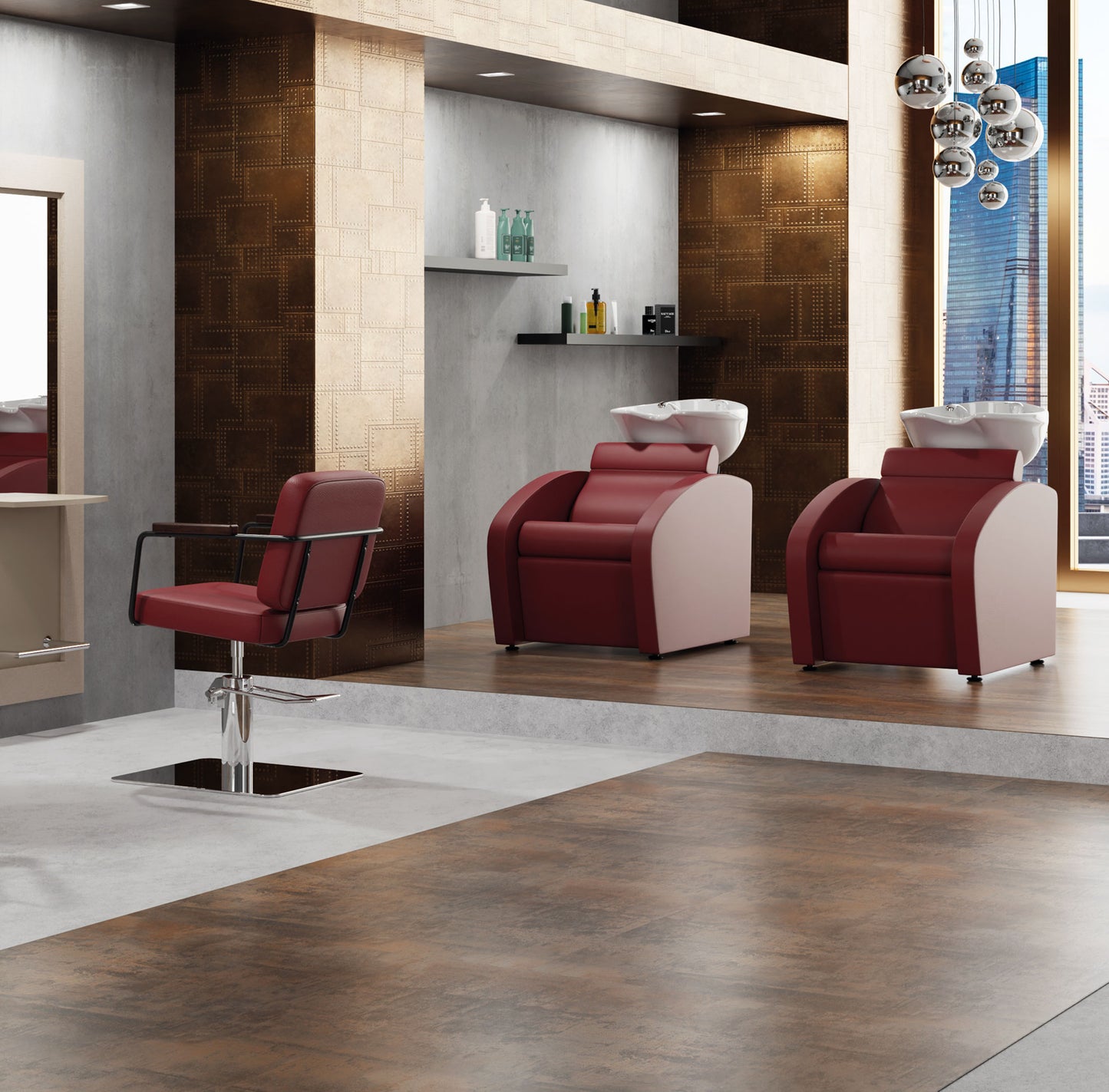 Frizētavas krēsls Enzi 61/50/60 cm melns - N1 Home