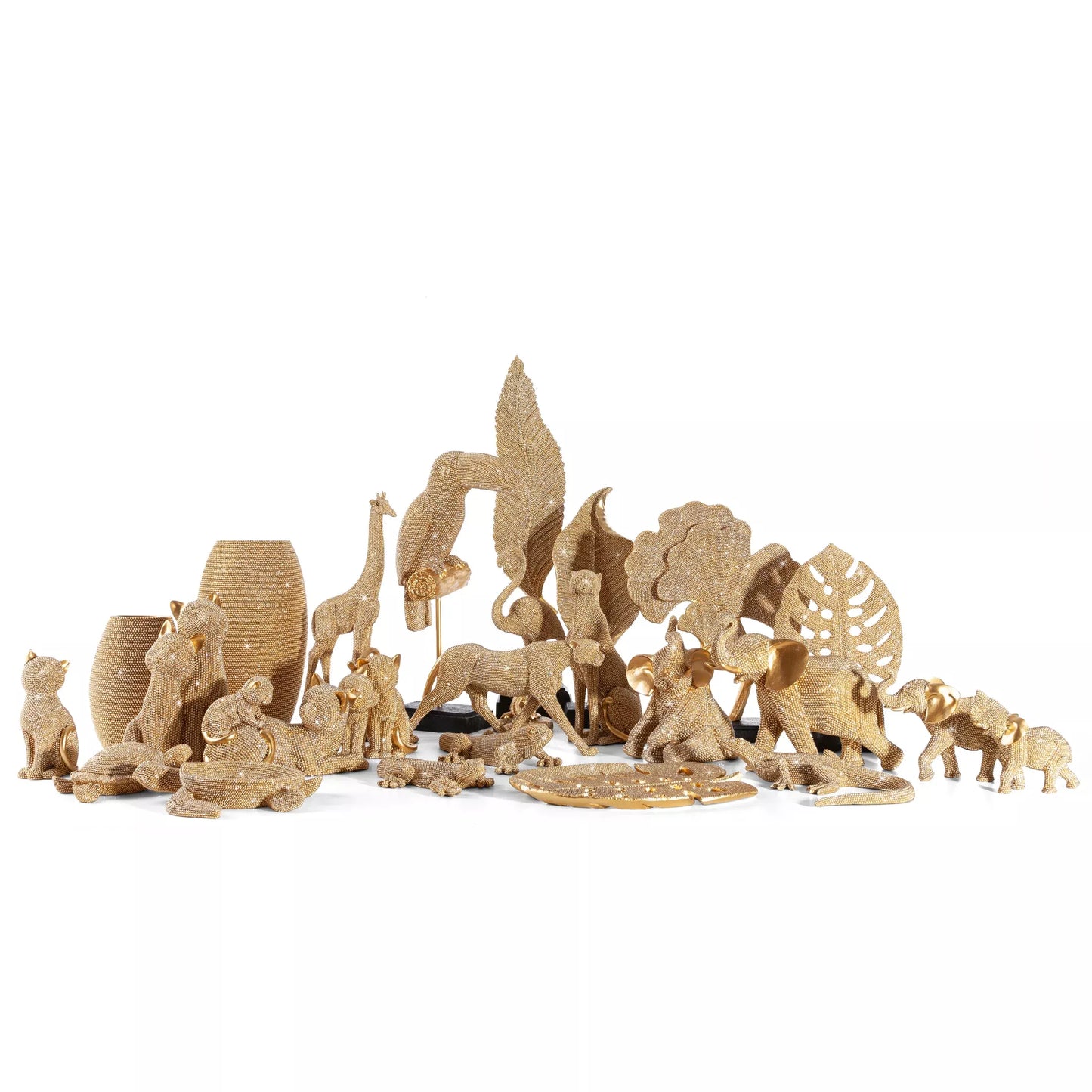 Dekoratīva figūriņa Elli ar smalku, strukturētu rakstu 13/6/34 cm zelts - N1 Home