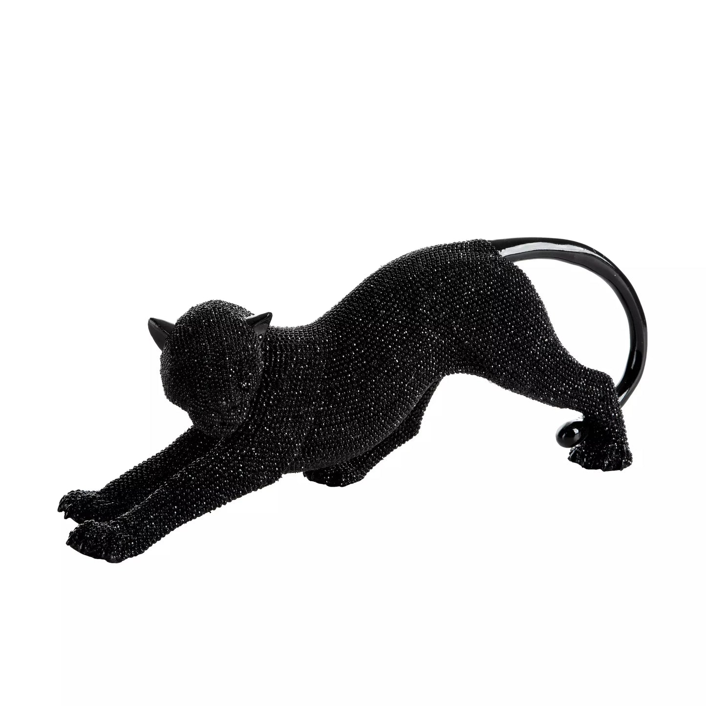 Dekoratīva figūriņa Pantera ar smalku, strukturētu rakstu 39/11/14 cm melns - N1 Home