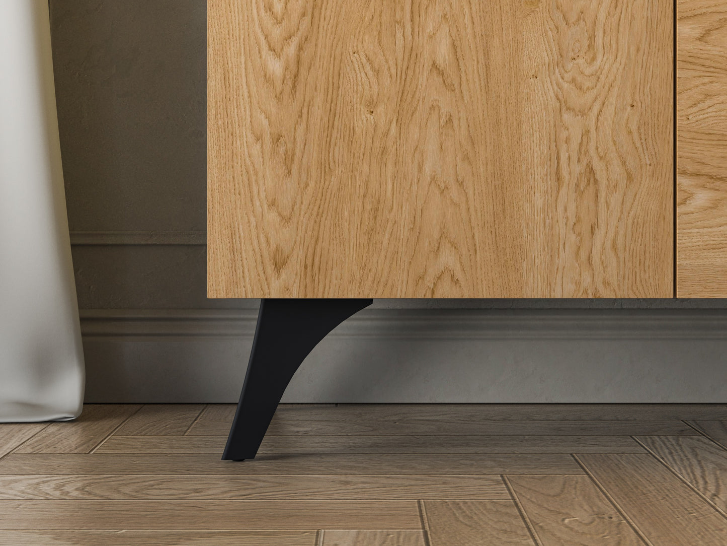 Kumode Toskana 169/82/38 cm ozols/melns